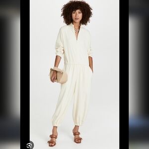 Tibi Cream Relaxed Jumpsuit